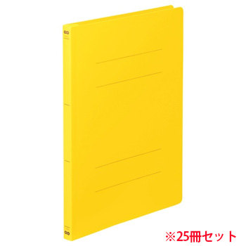 TFPP-A4SY フラットファイル(PP) A4タテ 背幅17mm イエロー 1セット25冊 汎用品 (719-0896) 1