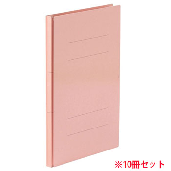 87-878 背幅伸縮フラットファイル(PPラミ表紙) A4タテ 背幅18〜118mm ピンク 10冊セット 汎用品 (910-