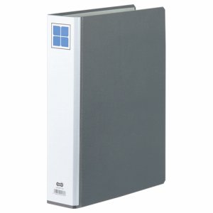 A4SWPF-4G 両開きパイプ式ファイルE A4タテ 40mmとじ 背幅66mm グレー 汎用品