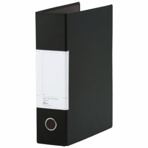 TPSTA4-5D 両開きパイプ式ファイルST A4タテ背幅77mm ブラック 10冊セット 汎用品 (910-8034) 1セ