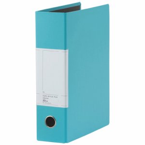 TPSTA4-5B 両開きパイプ式ファイルST A4タテ背幅77mm スカイブルー 10冊セット 汎用品 (910-8061)