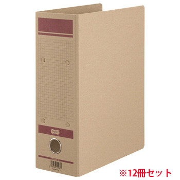 HFNA4S-8R 保存用ファイルN片開き A4タテ赤 1セット12冊 汎用品 (913-5699) 1セット=12冊