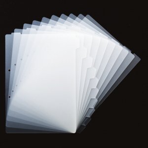 T2WPI-10CY ハードタイプ再生ダブルインデックス A4タテ 2穴 10山 クリア 20組セット 汎用品
