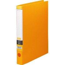 CRFA4S-O Oリングファイル A4タテ 2穴 背幅35mm オレンジ 10冊セット 汎用品 (911-0210) 1セット