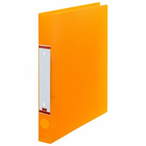 ORFM-A4-O 半透明表紙Oリングファイル A4タテ リング内径25mm オレンジ 汎用品