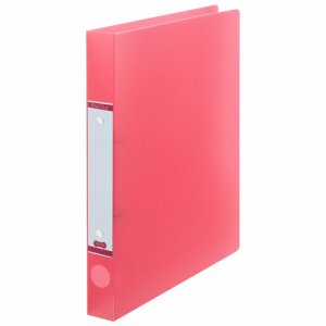 ORFM-A4-P 半透明表紙Oリングファイル A4タテ リング内径25mm ピンク 汎用品