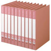 ORF-A4-P 再生PP表紙リングファイル A4タテ 2穴 背幅30mm ピンク 10冊セット 汎用品