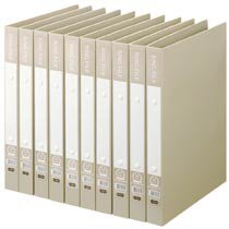ORF-A4-G 再生PP表紙リングファイル A4タテ 2穴 背幅30mm グレー 10冊セット 汎用品