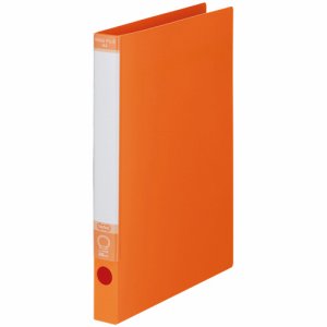 KRFS-A4YR ワンタッチ開閉Oリングファイル A4タテ 2穴 背幅30mm オレンジ 汎用品 (315-3895)