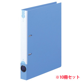 TD-A4-B PP表紙Dリングファイル A4タテ 2穴 背幅38mm ブルー 10冊セット 汎用品