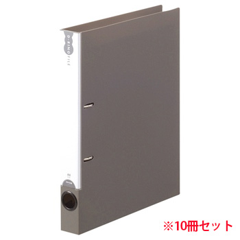 TD-A4-DM PP表紙Dリングファイル A4タテ 2穴 背幅38mm ダークグレー 10冊セット 汎用品