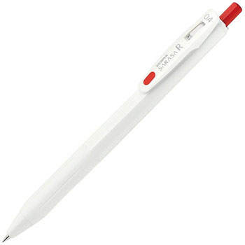 ゼブラ JJS29-R1-R ゲルインクボールペン サラサＲ 0.4mm 軸色白 インキ赤
