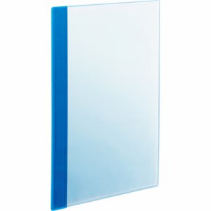 RCBA4-5B 角丸薄型クリアブック A4タテ 5ポケット ブルー 5冊パック 汎用品 (114-6402) 1パック=5冊