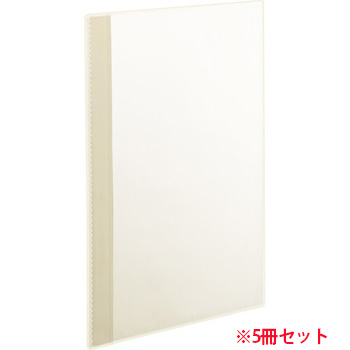 RCBA4-10C 角丸薄型クリアブック A4タテ 10ポケット クリア 5冊パック 汎用品 (114-6495) 1パック=5