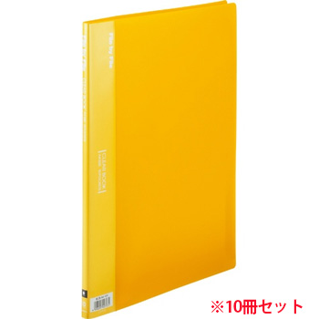 ビュートン BCB-A4-10Y クリヤーブック A4タテ 10ポケット 背幅9mm イエロー (910-0220) 1セット＝