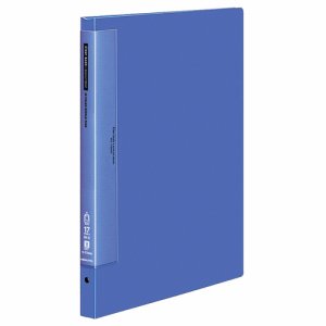 コクヨ ラ-T724B クリヤーブックウェーブカット 替紙式 B4縦 17枚 青 (214-0476)
