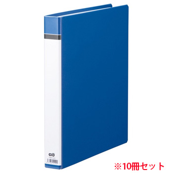 TRBH-A4-B 30穴バインダー(貼り表紙) A4タテ 背幅42mm 青 10冊セット 汎用品 (913-5842) 1セッ