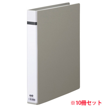 TRBH-A4-G 30穴バインダー(貼り表紙) A4タテ 背幅42mm グレー 10冊セット 汎用品 (913-5854) 1