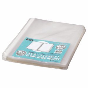 OCP-A4-100 クリヤーブックポケット A4タテ 2・4・30穴 汎用品 (214-0612) 1パック=100枚
