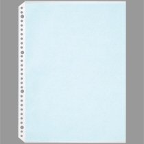 OPA4-100B クリヤーブックポケット（台紙入） A4タテ 2・4・30穴 ブルー 汎用品 (411-8503) 1パック＝