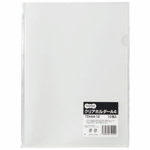 TCHA4-10 クリアホルダー A4 クリア 汎用品|オフィネット TCHA4-10 クリアホルダー A4 クリア 汎用品|オフィネット
