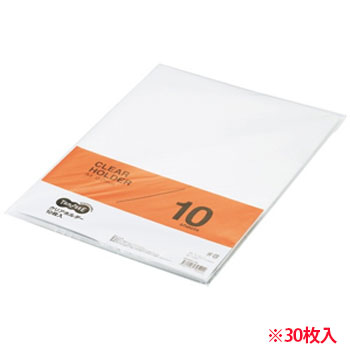 OCHA4-10C クリアホルダー A4 クリア 1セット30枚 汎用品 (719-1213) 1セット=30枚(10枚×3パッ