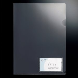 G-Aim YG-10-10 クリアホルダー 名刺ポケット付 A4 (411-8558) 1パック=10枚