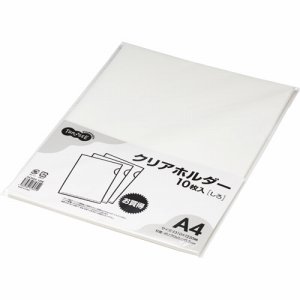 OCHA4-10W カラークリアホルダー（単色タイプ） A4 しろ 汎用品 (219-0527) 1パック＝10枚