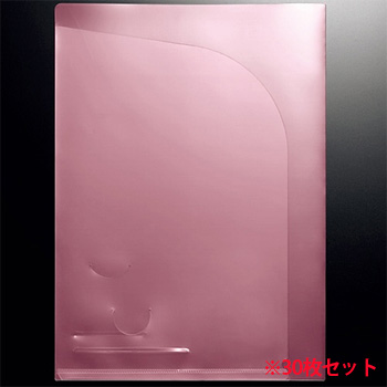 TCDP-A4P クリアホルダーダブルポケット A4 ピンク 1セット30枚 汎用品 (910-7425) 1セット=30枚(1