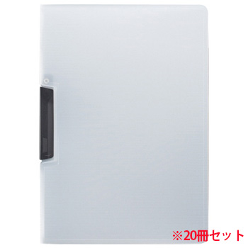 SCF-A4S-BK スライドクリップファイル A4タテ 黒 1セット20冊 汎用品 (913-5606) 1セット＝20冊