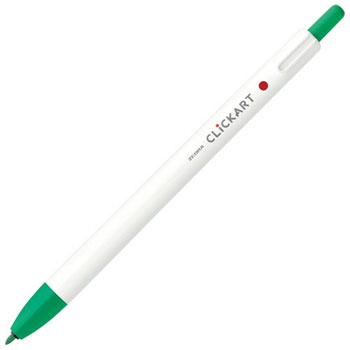 ゼブラ WYSS22-G ノック式水性カラーペン クリッカート 緑