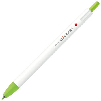 ゼブラ WYSS22-LG ノック式水性カラーペン クリッカート ライトグリーン