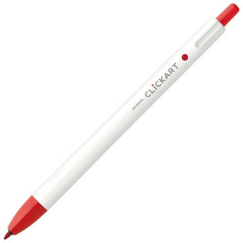 ゼブラ WYSS22-R ノック式水性カラーペン クリッカート 赤