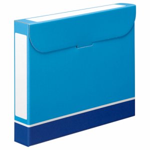 TFB5-A4-5B ファイルボックス A4 背幅53mm 青 5冊パック 汎用品 (412-5419) 1パック＝5冊