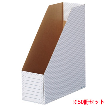 TWBF-A4S-B ホワイトボックスファイル A4タテ 背幅100mm ブルー 1セット50冊 汎用品 (911-5698)