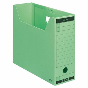 コクヨ A4-LFBN-G ファイルボックス-FS(Bタイプ) A4ヨコ 背幅102mm 緑 フタ付 (010-5217) 1パ