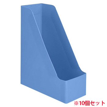 TPT-A4-BL PP製組立式ボックスファイル A4タテ ブルー 10個セット 汎用品 (914-4172) 1セット=10個