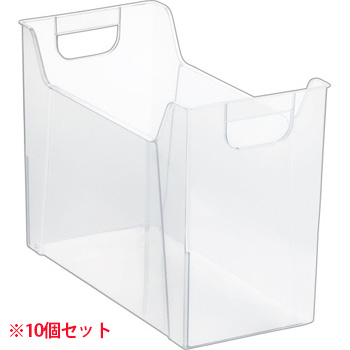 ナカバヤシ FB-EW04-CR ファイルボックス A4 クリア (914-4318) 1セット=10個