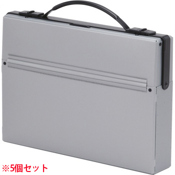 LIHIT A-660-26 ダレスバッグ A4 収納幅55mm シルバー (711-8364) 1セット=5個