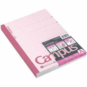 コクヨ ノ-3ANX5 キャンパスノート(普通横罫) セミB5 A罫 30枚 (212-0140) 1パック=5冊