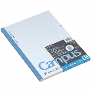 コクヨ ノ-203BX3 キャンパスノート(中横罫) A4 B罫 30枚 (018-3125) 1パック=3冊