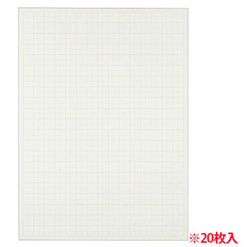 TMH50-EW 模造紙(プルタイプ) 本体 788×1085mm 50mm方眼 再生ホワイト 汎用品 (814-4096) 1