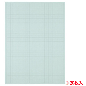 TMH50-B 模造紙(プルタイプ) 本体 788×1085mm 50mm方眼 ブルー 汎用品 (814-4126) 1ケース=