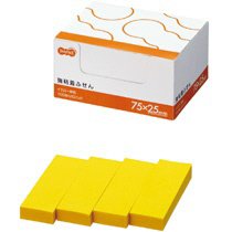 S7525Y-20 強粘着ふせん 75×25mm イエロー 60セット 汎用品 (910-0896) 1セット=60冊(20冊×