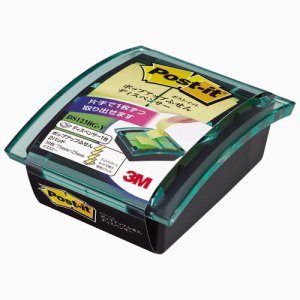 3M DS123BG-Y ポスト・イット ポップアップノート 卓上ディスペンサー 75×25mm ブラック・グリーントップ (8