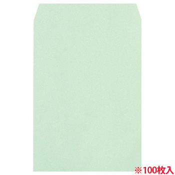 heart XEP490 透けないカラー封筒 角2 100G /M2 パステルグリーン (610-6249) 1パック=100枚