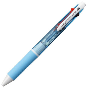 三菱鉛筆 SXE450007.8 ジェットストリーム 4色ボールペン 0.7mm 軸色水色
