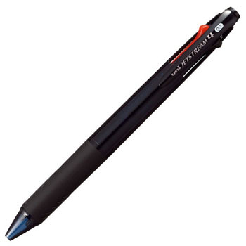 三菱鉛筆 SXE450007T.24 ジェットストリーム 4色ボールペン 0.7mm 軸色透明ブラック
