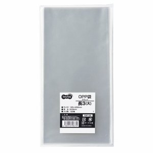 TOP125 OPP袋 フラット 長3(大) 125×250mm 汎用品 (517-7172) 1パック=100枚