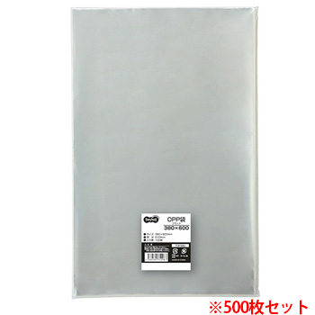 TOP380 OPP袋 フラット 380×600mm 1セット500枚 汎用品 (911-3377) 1セット=500枚(100